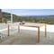 Armen Living Sienna Outdoor Eucalyptus Dining Table with Gray Teak Finish and Super Stone Top LCSIDIEUC - alternate 2